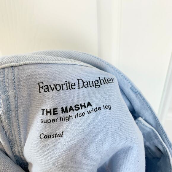 Favorite Daughter The Masha Super High Rise Wide Leg Jean Coastal Size 31 - Picture 7 of 11